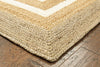 LR Resources Classic Jute 81208 Gray / Bleach Natural Area Rug Corner On Wood