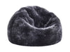 Auskin Luxury Skins Cushion Long Wool Bean Bag Leather Steel
