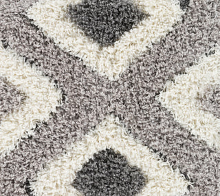 Surya Cut and Loop Shag CLG-2307 Medium Gray Cream Charcoal Area Rug Swatch Image