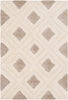 Surya Cut and Loop Shag CLG-2308 Cream Tan Area Rug main image
