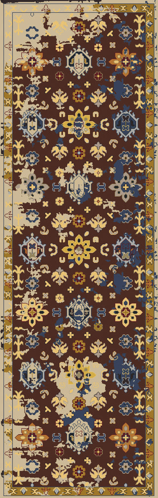 Castello CLL-1020 Blue Area Rug by Surya 2'6'' X 8' Runner