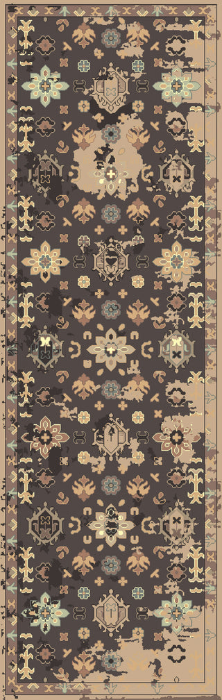 Castello CLL-1022 Black Area Rug by Surya 2'6'' X 8' Runner