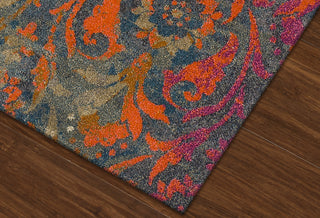 Dalyn Antiquity AQ160 Teal Area Rug Closeup