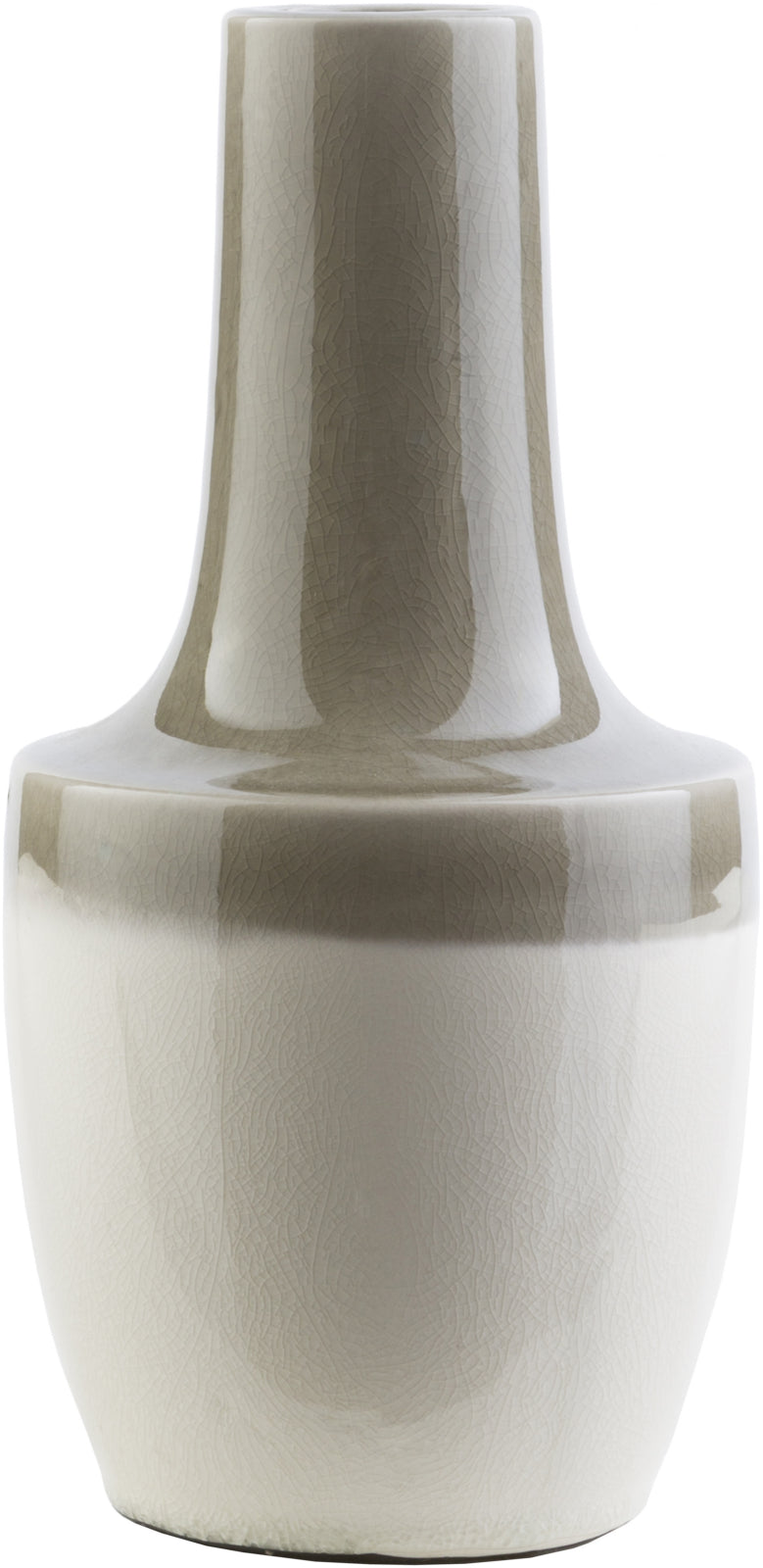 Surya Clayton CLY-672 Olive Ivory Table Vase Medium 5.3 X 5.3 X 10.6 inches