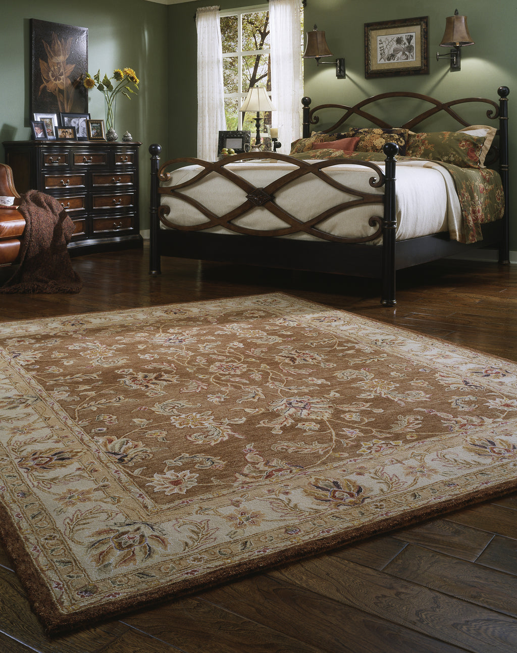 Momeni Camelot CM-01 Brown Area Rug Roomshot Feature