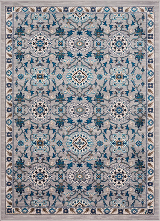 Surya Clairmont CMT-2302 Medium Gray Sky Blue Navy Camel Dark Brown Ivory Area Rug Mirror main image