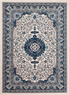 Surya Clairmont CMT-2307 Navy Sky Blue Dark Brown Camel Medium Gray Ivory Area Rug Mirror main image