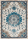 Surya Clairmont CMT-2312 Camel Sky Blue Navy Dark Brown Medium Gray Ivory Area Rug Mirror main image