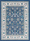 Surya Clairmont CMT-2317 Navy Sky Blue Camel Medium Gray Dark Brown Ivory Area Rug Mirror main image