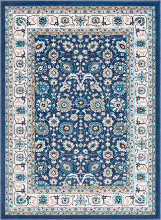 Surya Clairmont CMT-2317 Navy Sky Blue Camel Medium Gray Dark Brown Ivory Area Rug Mirror main image