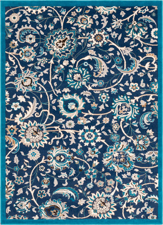 Surya Clairmont CMT-2318 Navy Sky Blue Camel Medium Gray Dark Brown Ivory Area Rug Mirror main image