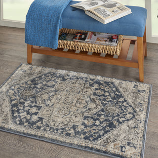 Nourison Concerto CNC08 Ivory Blue Area Rug