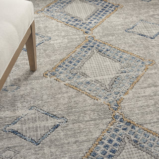 Nourison Concerto CNC14 Ivory/Grey/Blue Area Rug