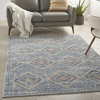 Nourison Concerto CNC16 Blue/Ivory Area Rug