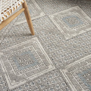 Nourison Concerto CNC16 Grey/Ivory/Blue Area Rug