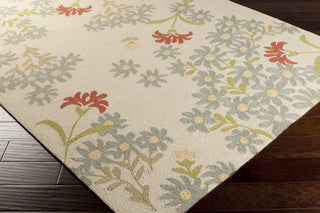 Surya Cannes CNS-5404 Ivory Hand Hooked Area Rug by Paule Marrot 5x8 Corner