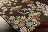 Surya Cannes CNS-5405 Chocolate Hand Hooked Area Rug by Paule Marrot 5x8 Corner