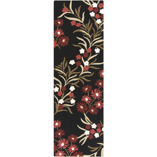 Surya Cannes CNS-5410 Black Area Rug by Paule Marrot 2'6'' x 8' Runner