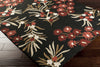 Surya Cannes CNS-5410 Black Hand Hooked Area Rug by Paule Marrot 5x8 Corner