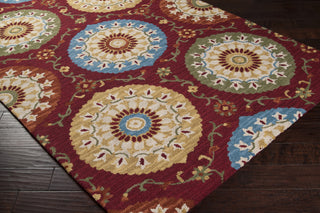 Surya Centennial CNT-1050 Cherry Hand Tufted Area Rug 5x8 Corner
