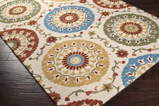 Surya Centennial CNT-1051 Rust Hand Tufted Area Rug 5x8 Corner