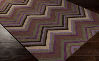 Surya Centennial CNT-1071 Magenta Hand Tufted Area Rug 5x8 Corner