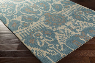 Surya Centennial CNT-1089 Teal Hand Tufted Area Rug 5x8 Corner
