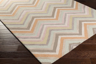 Surya Centennial CNT-1107 Salmon Hand Tufted Area Rug 5x8 Corner