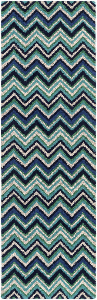 Surya Centennial CNT-1109 Emerald/Kelly Green Area Rug 2'6'' x 8' Runner