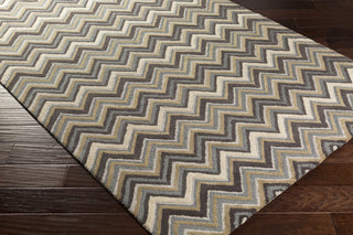 Surya Centennial CNT-1110 Light Gray Hand Tufted Area Rug 5x8 Corner