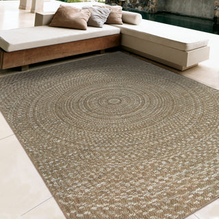 Orian Rugs Coastal Tides Beachhouse Twirl Gray/ Brown Area Rug Room Scene