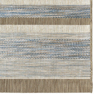 Orian Rugs Coastal Tides Seaside Stripes Blue Area Rug Close Up