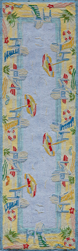 Momeni Coastal CC-03 Light Blue Area Rug Closeup