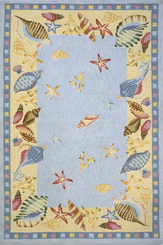 Momeni Coastal CC-04 Light Blue Area Rug 