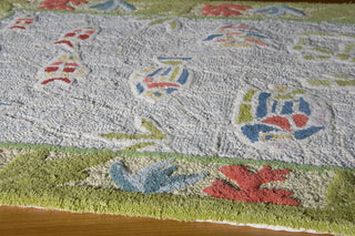 Momeni Coastal CC-05 Light Blue Area Rug Corner Shot