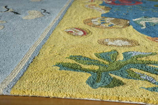 Momeni Coastal CC-07 Blue Area Rug Corner Shot