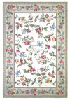 KAS Colonial 1707 Ivory Floral Vine Hand Hooked Area Rug