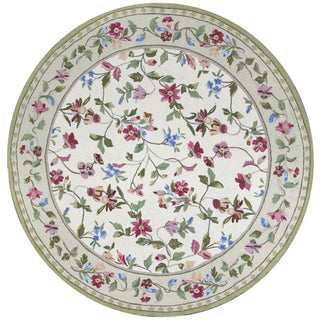 KAS Colonial 1707 Ivory Floral Vine Hand Hooked Area Rug 