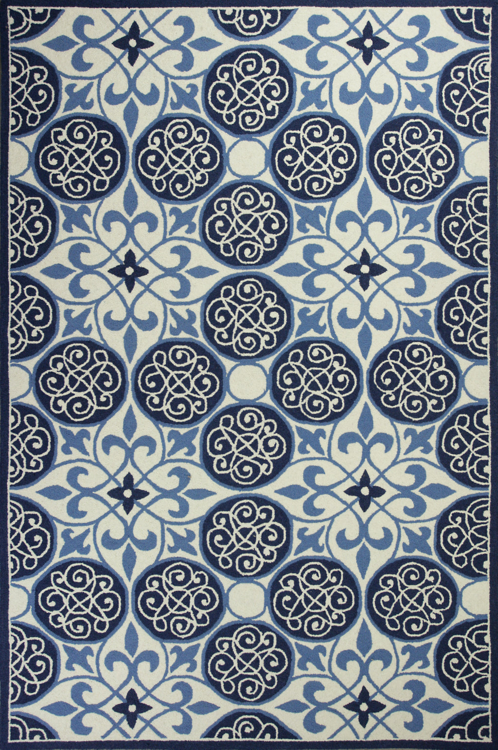KAS Colonial 1822 Ivory/Blue Serendipity Area Rug main image