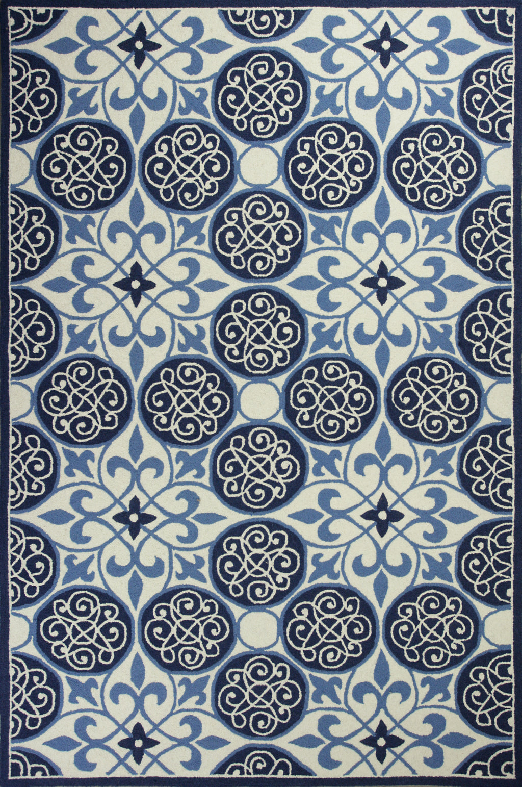KAS Colonial 1822 Ivory/Blue Serendipity Area Rug – Incredible Rugs and ...