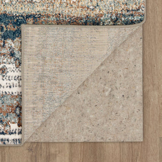 Karastan Epiphany Colorful Waves Robin's Egg Blue Area Rug Back Image