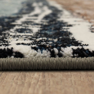 Karastan Epiphany Colorful Waves Robin's Egg Blue Area Rug Detail Image