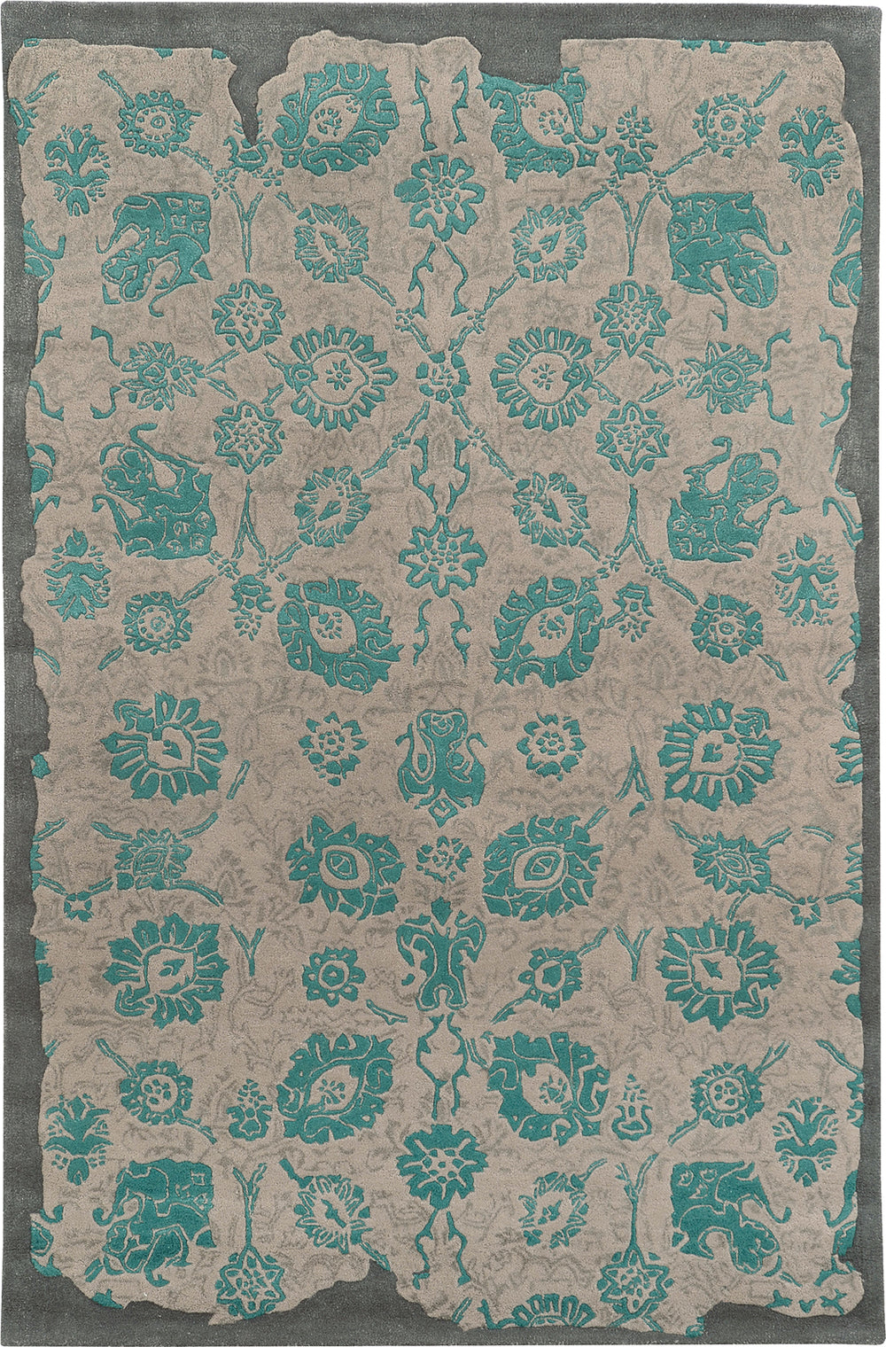 Pantone Universe Color Influence 45103 Grey/Teal Area Rug