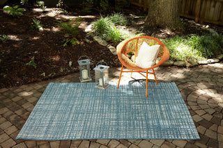 Momeni Como COM-6 Blue Area Rug Room Image Feature