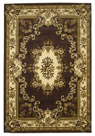 KAS Corinthian 5313 Plum/Ivory Aubusson Machine Woven Area Rug