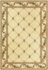 KAS Corinthian 5318 Ivory Fleur-De-Lis Machine Woven Area Rug
