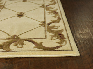 KAS Corinthian 5318 Ivory Fleur-De-Lis Area Rug Main Image Feature