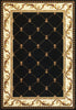 KAS Corinthian 5321 Black Fleur-De-Lis Machine Woven Area Rug