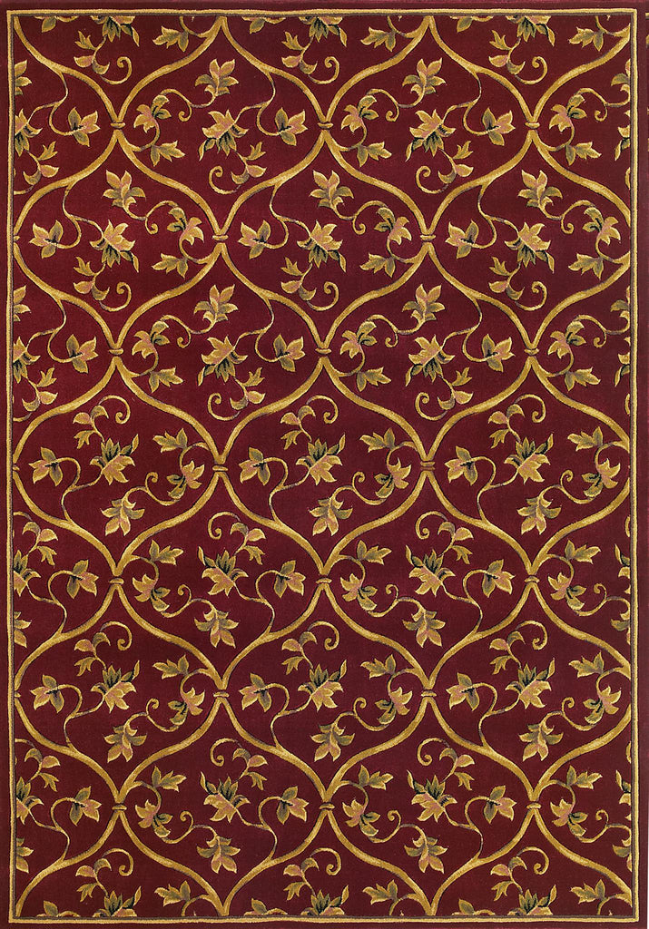 KAS Corinthian 5336 Red Vine Brocade Area Rug main image