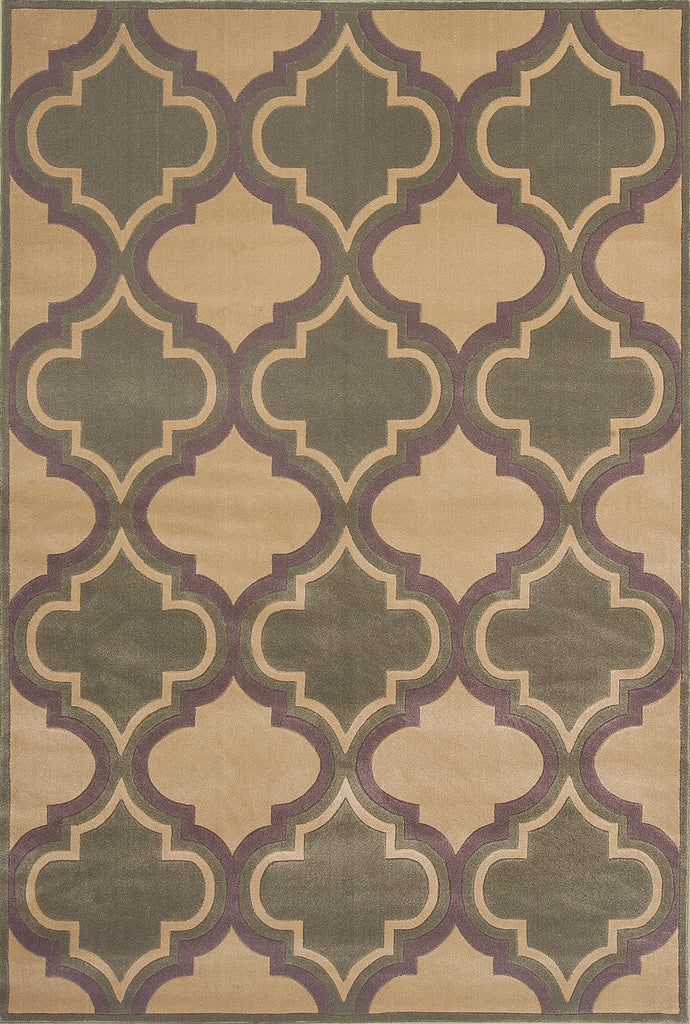 KAS Corinthian 5357 Beige/Sage Quatrefoil Area Rug main image